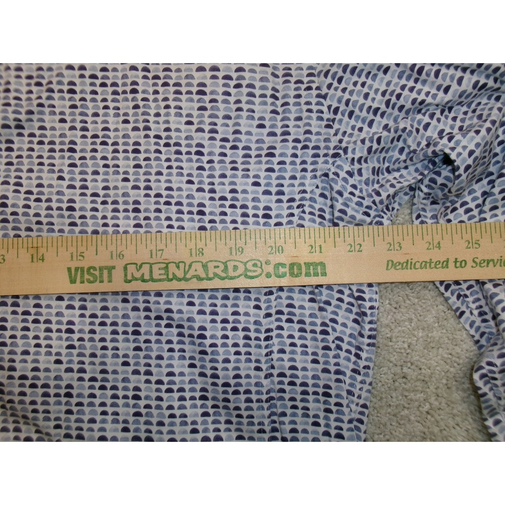 Au Noir Mens Blue Geometric Print Long Sleeve Button Down Shirt Floral Trim L - Picture 6 of 6